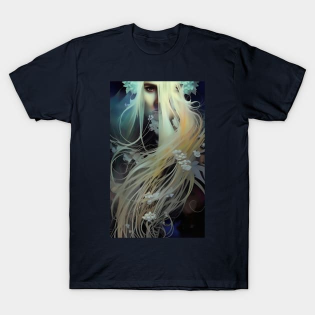 Stunning pretty blonde haired girl a viking nordic pagan goddess T-Shirt by ZiolaRosa